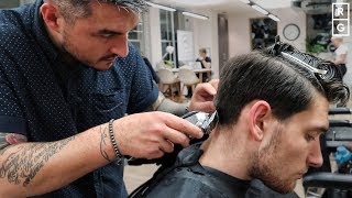Medium Length Haircut When Growing Out Hair Part 2 | Long On Top Short On Sides Taper Hairstyle