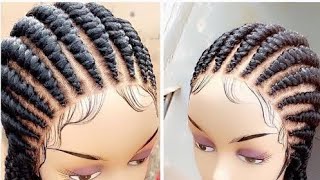 How To Make  Ghana Weaving Wig Without Frontal  @Braided @5-Minute Crafts Diy @Do It Yourself