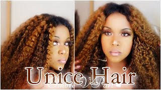 Curly Ombre V-Part Wig | No Lace, No Glue | Unice Hair