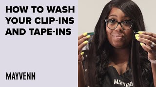 How To Wash Clip-In And Tape-In Extensions