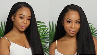 Detailed Wig Install|African Americans Texture Blowout Kinky Straight  Lace Wig|Premier Lace Wigs