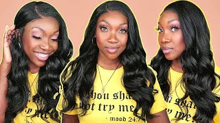 Run!! New Fav Wig! Sensationnel Glam Wave 24 Human Hair Blend Butta Lace Wig | Wigtypes