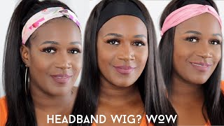 No Lace Straight Human Hair Headband Wig? Wow I'M Shook | Eva Wigs