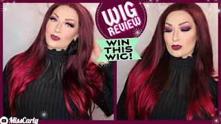 Lace Front Wig Review  Donalove Hair  Ombre Red  Stunning & Dramatic Red Hair!