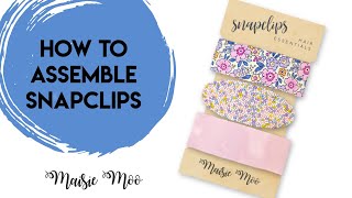 How To Make Faux Leather Snap Clips - Hair Clip Tutorial - Maisie Moo Design