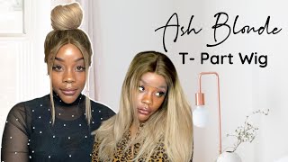 How To: Install & Style! Hello Spring, Hello Ash Blonde Hair| T Part Wig| Ft. Myshinywigs|