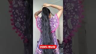 #Beautiful Folded Ponytail Hairstyle #Cute Long Hair#Self Hairstyles#Quick Hairstyles #Dsm'S Wo