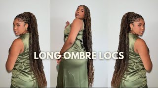 Long Ombre Faux Locs Done By Somebody Else For The First Time! Ft. Freetress Braids Bona Locs