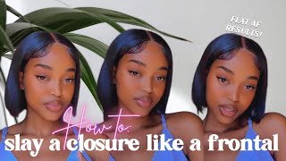 How To | Slay A Closure Wig Like A Frontal | Wig Install For Beginners | South African Youtuber