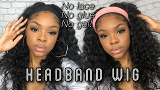 I Tried A Curly Headband Wig & I'M Shook! No Lace, No Adhesive Needed! | Luvme Hair | Joanna Di