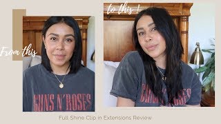 Full Shine Clip In Hair Extensions Review And Try On|Estefania Delu