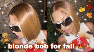 Light Brown Bob Wig With Highlights To Give U Fall Vibes  Hairvivi