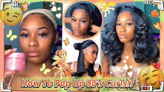 Inspired 80'S Curls On Headband Wig! No Lace No Glue Protective Style Ft.#Elfinhair Review
