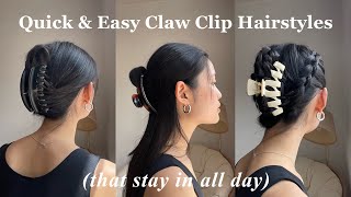 7 Easy Claw Clip Hairstyles (For Thick/Medium-Long Hair)