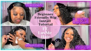 How To Install A Lace Frontal Wig(Detailed Beginner Friendly) | Ft. Luvme Water Wave Wig Unboxing
