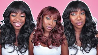  This Wig Shocked Me! Outre Wigpop Jasmiyah Wig Easiest Natural Textured Synthetic Wig 2 Colors