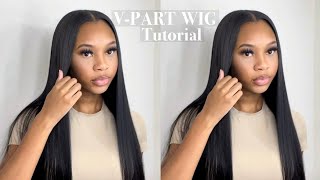 How To: V-Part Wig Install Under 10 Mins| Alipearl Hair
