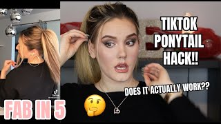 Testing Viral Tiktok Ponytail Hack! Join Me On My Hair Journey | Fab In 5