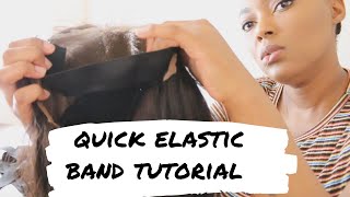 Placing/Replacing The Elastic Band On A Lace Frontal Wig | Plus Quick Styling