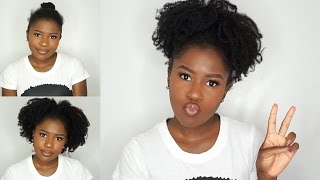 How To Do A Big Puff Using Clip-Ins On Short/Medium Length Natural Hair!!!|Mona B.