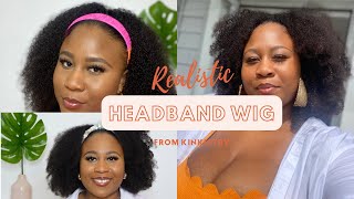 Headband Wig Review Ft. Kinkistry |Beginner Friendly & Natural Looking