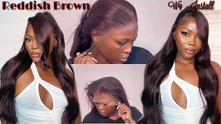 This Colour Tho!!| Reddish Brown Lace Frontal Wig Install | Alipearl Hair
