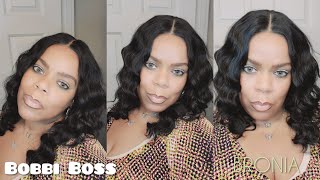 Affordable   Bobbi Boss 100% Unprocessed Human Hair Lace Front Wig Mhlf482 Bronia