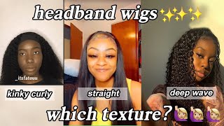 #Ulahair Headband Wig Reviews | Easy & Quick Install For Beginners | Different Textures!