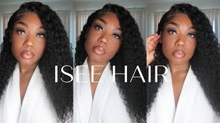 Best Water Wave Hair | 13X4 24 Inch Deep Side Part Water Wave Wig | Isee Hair Amazon
