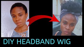 #Headbandwig #Syntheticheadbandwig Step By Step Tutorial How To: Diy Headband Wig.