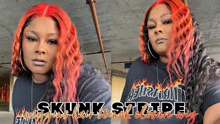 Viral Tiktok Skunk Stripe Wig Transformation | Wiggins Hair