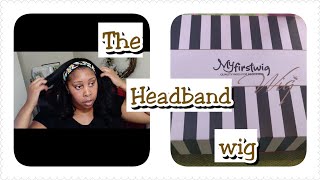 Headband Wig/Viral Myfirstwig Application/Easy/Lazy Girl Human Hair Wig