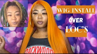 Lace Frontal Wig Install Over Loc'S