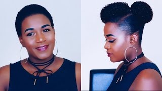 A Quick Updo On Short Natural Hair Using Clip-Ins | Hergivenhair