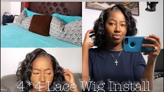 Morning Routine / Installing My 12" Curly Lace Wig
