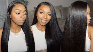 *Must Have* Flawless 28" Frontal Wig Install (No Baby Hairs, No Glue) | Unice Hair