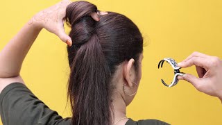 Hair Style Girl Self Made | Clutcher Hairstyles | Claw Clip Hairstyles For Long Hair | New Hairstyle
