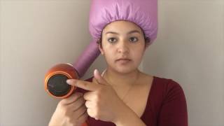 Portable Soft Hair Drying Cap / Deep Conditioning /Bonnet Hood Hat Blow Dryer / Dry Curly Hair Fast
