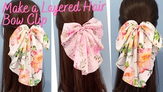 Ep.28| Make A Layered Hair Bow Clip #Hairclips