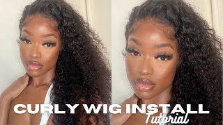 *Very Detailed*  Curly 26" Wig Start-To-Finish Wig Install! | Bald Cap Method
 Ft Wiggins Hair