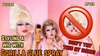Styling A Wig With Gorilla Glue Spray ***Don'T Try This At Home***