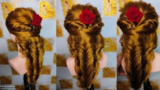Trending Hairstyle For Wedding And Party, New Engagement Hairstyle For Long Hair