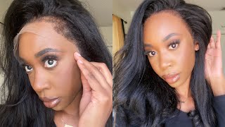 Realistic Edges Kinky Frontal Install Ft. Ilikehair Get This Wig!!!!