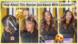 She Did It! Hair Tutorial For Highlight Quick Wave W/ Leaveout~ Bundles Extensions #Elfinhair