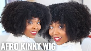 Best Afro-Kinky 4C Curly Wig With Bangs | Easy Wig Installation | Gorgius Hair Review
