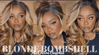 Giveaway Perfect  Blonde Wig For Woc | Outre Begonia Lace Front Synthetic Wig (Closed)