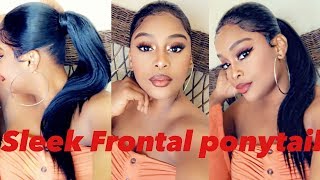 Frontal Ponytail/ Easy Way To Install Frontal For Sleek Ponytail