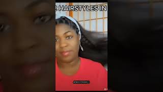 2 Hairstyles In One. Clip-In Extensions And Braid Out #Shorts #Youtubeshorts