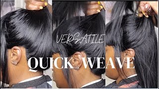 She Wanted A Quickweave Ponytail | How To Cut Bangs Tutorial|  How To Close Weave | Start To Finish