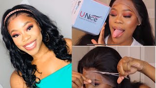 Unice 13X6 Body Wave Lace Front Human Hair Wig | Watch Me Install | Baby Hair + 150% Density